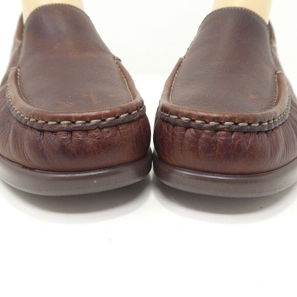SAS Twin Loafers Womens 9 Mulch Brown Leather Slip On Comfort Lightweight - Picture 7 of 12